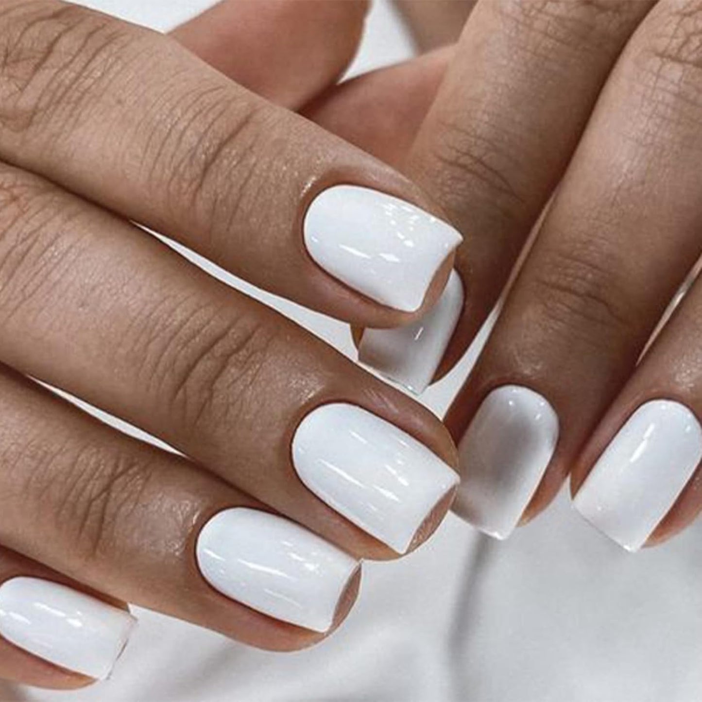 Re - usable Press on Nails - White