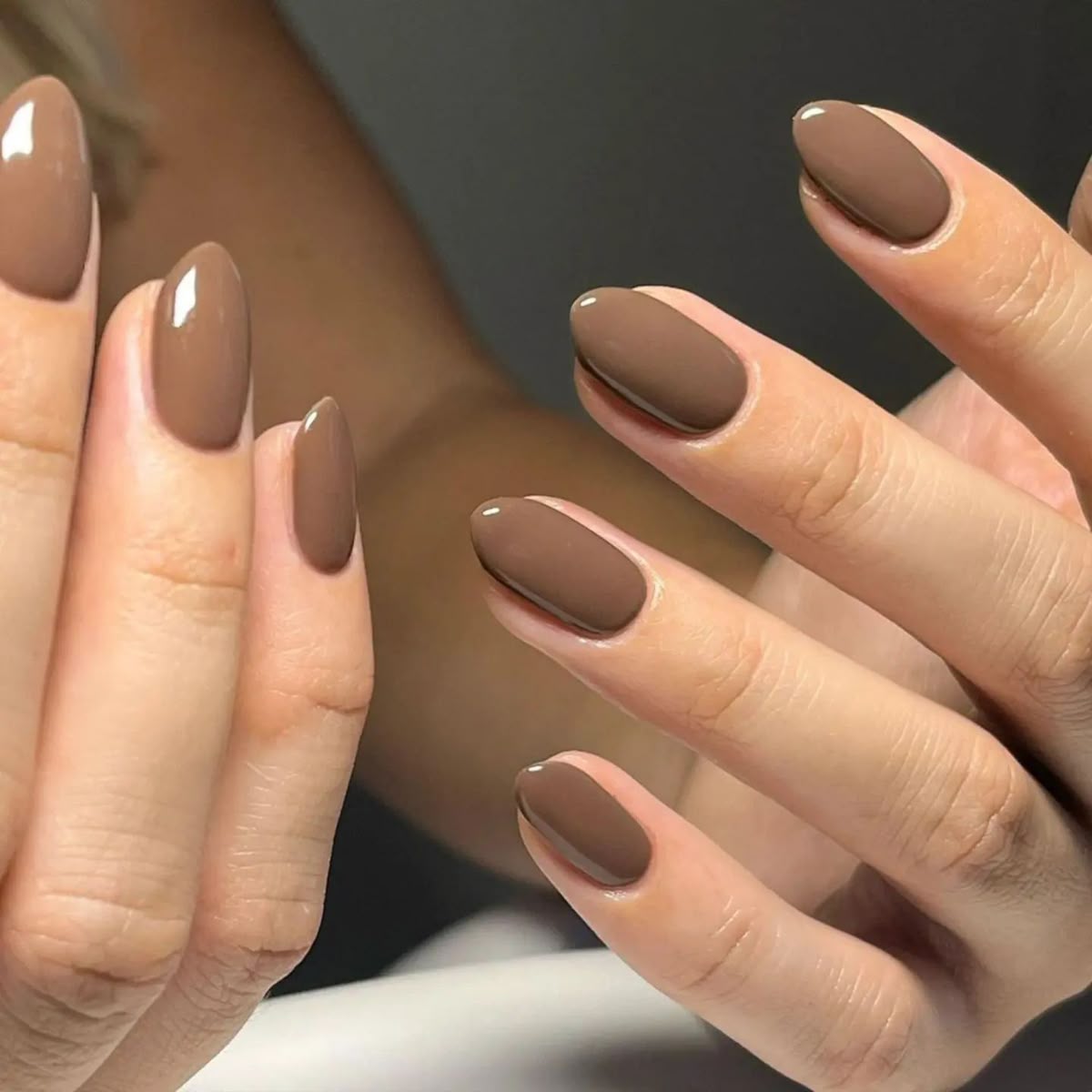 Re - usable Press on Nails - Milky Brown